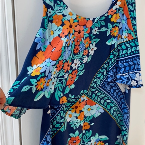 Anthropologie Maeve Ruffle Floral Shift Dress - Picture 2 of 4